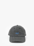 Wool Baseball Hat in Embroidered OUI Black & White