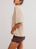 Margot Sweater Tee in Pearl Melange