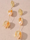 Pearl Flower Drop Earrings