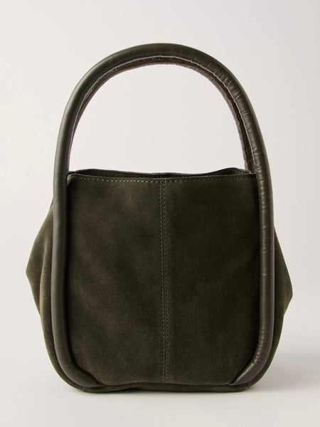 Barlow Bucket Bag in Dark Olive