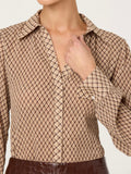 Laurel Top in Brown Plaid