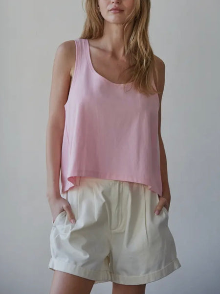 Storybook Embroidered Tank in Natural