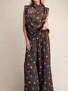Polka Your Dot Blouse in Brown
