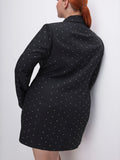 Crystal Exec Blazer Dress in Black