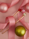 Holiday Gemstone French Hair Pin