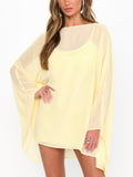 Olsen Mini Dress in Pale Yellow Chiffon
