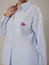 Lobster Love Button Up in Blue