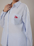 Lobster Love Button Up in Blue