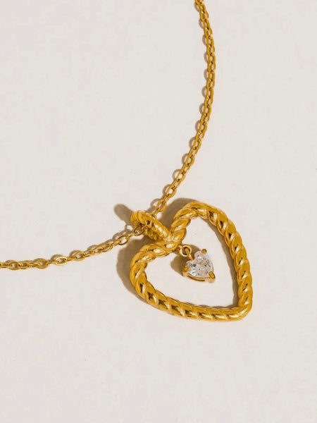 Freya CZ Heart Necklace