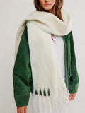 Winter Chill Blanket Scarf in Ivory