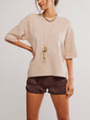 Margot Sweater Tee in Pearl Melange