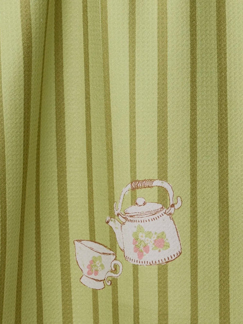 Strawberry Spring Green Tea Towel
