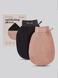 Exfoliating Gloves 2pc Set in Black & Terracotta