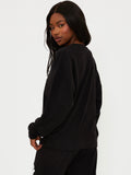 Devyn Oversized Sweatshirt in Boo Black