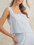 Summer Soiree Top in Blue Stripe