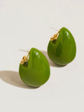 Oliee Olive Retro Earring in Green