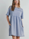 On The Fray Babydoll Dress in Denim