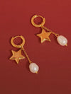 Laurea Star Pearl Drop Earrings