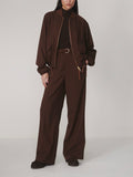 Layne Wide Leg 29.5 in Dark Cocoa Mini Check