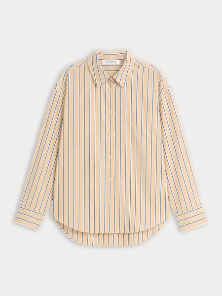 The Poplin Easy Shirt in Dune Stripe