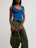 Barlow Bucket Bag in Dark Olive