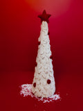 Felt Standing Tree in Ivory & Red