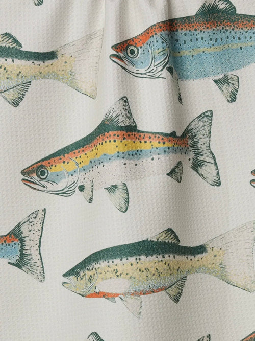 Hooked On Fishing Tea Towel