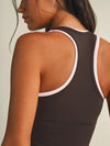 On The Double Layered Tank in Dark Chocolate