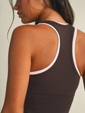 On The Double Layered Tank in Dark Chocolate