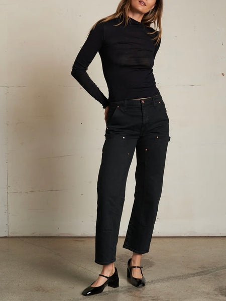 Kim Light Jersey Top in Black