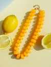 Bulky Bauble Necklace in Orange