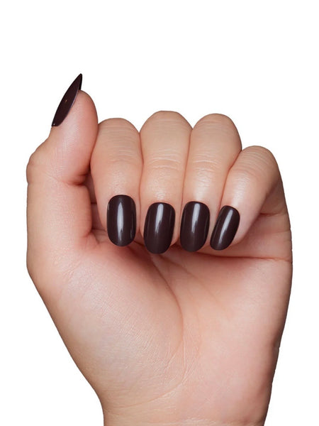 Bark Brown Press On Nails