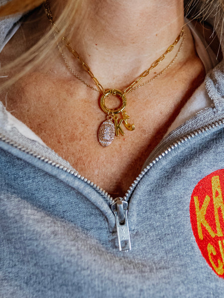 KC Football Charm Necklace