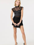 Katarina Top in Black Lace
