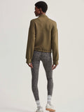 Sian Cropped Half Zip Midlayer in Dark Olive