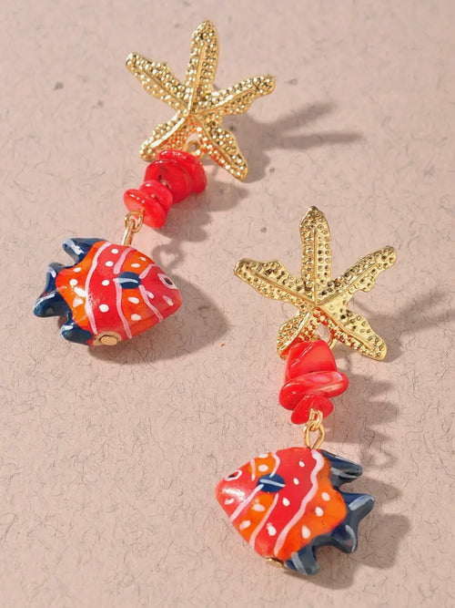 Fish & (star)fish Earrings