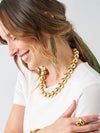 Marissa Bead Fringe Earrings in Olive