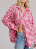 Picnic Club Button Down in Ruby