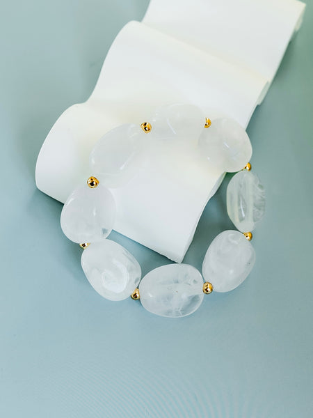 Pretty In Pastels Beaded Bracelet in White