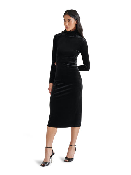 Skyler Velvet Dress in Black