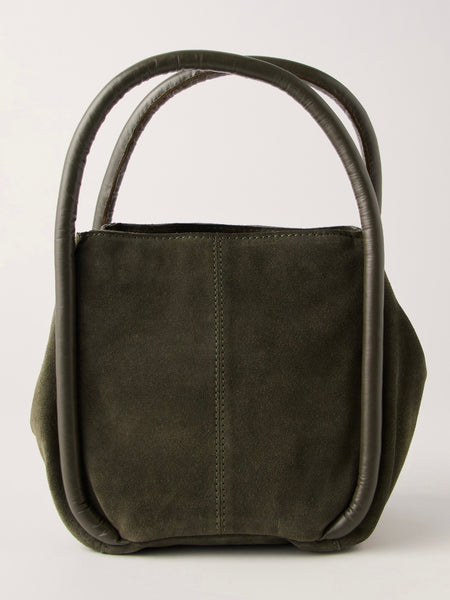 Barlow Bucket Bag in Dark Olive