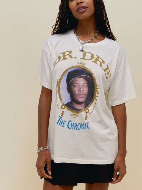 Dr. Dre The Chronic Merch Tee in Vintage White