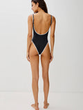 X RAILS Nadia One Piece in Black Blanket Stitch