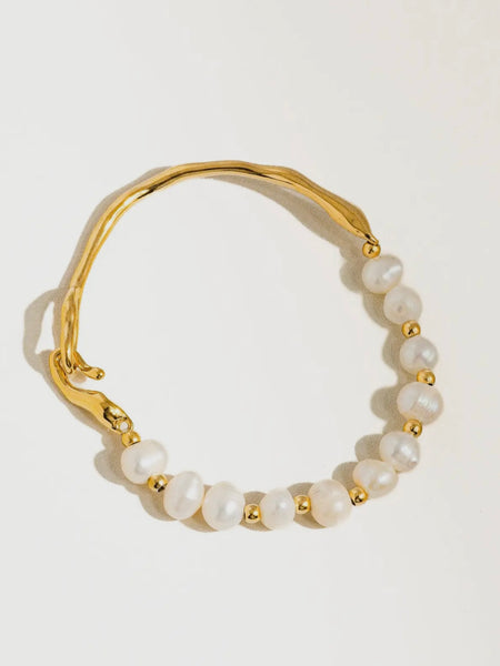 Olivia Pearl & Gold Bracelet