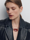 Julia Necklace in Red & Black