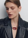 Julia Necklace in Red & Black