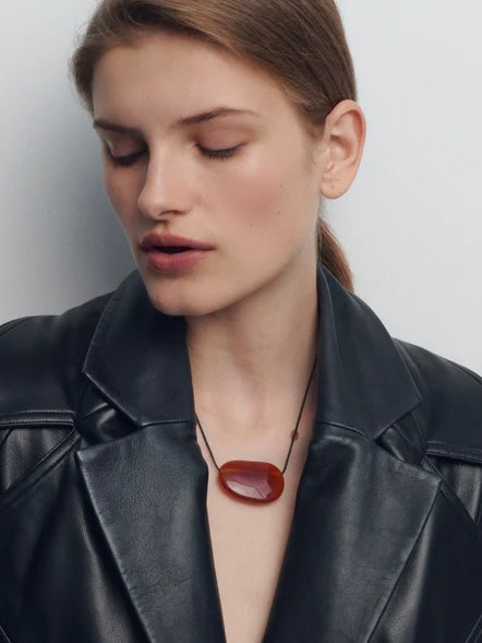 Julia Necklace in Red & Black