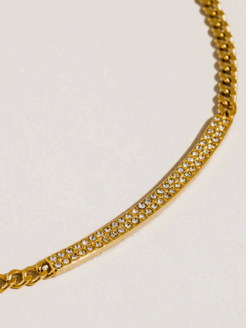 Pellerine CZ Bar Chain Necklace