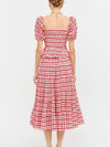 Clemence Plaid Blouse in Red