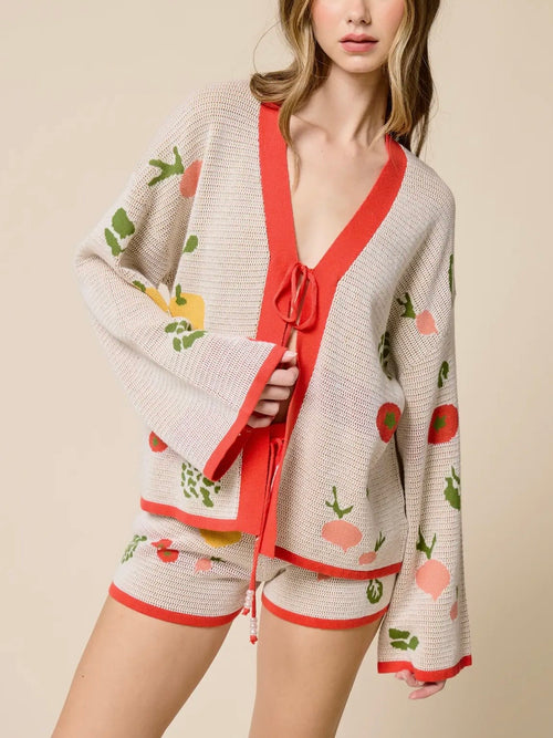 Orchard Breeze Sweater Cardigan in Natural